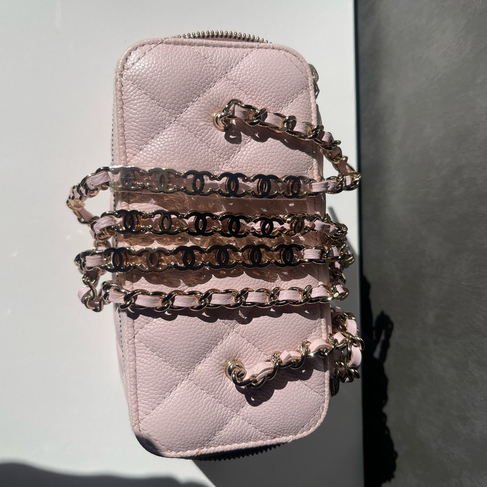 Chanel Light Pink Quilted Vanity Crossbody Bag 22P - Picture 7 of 11